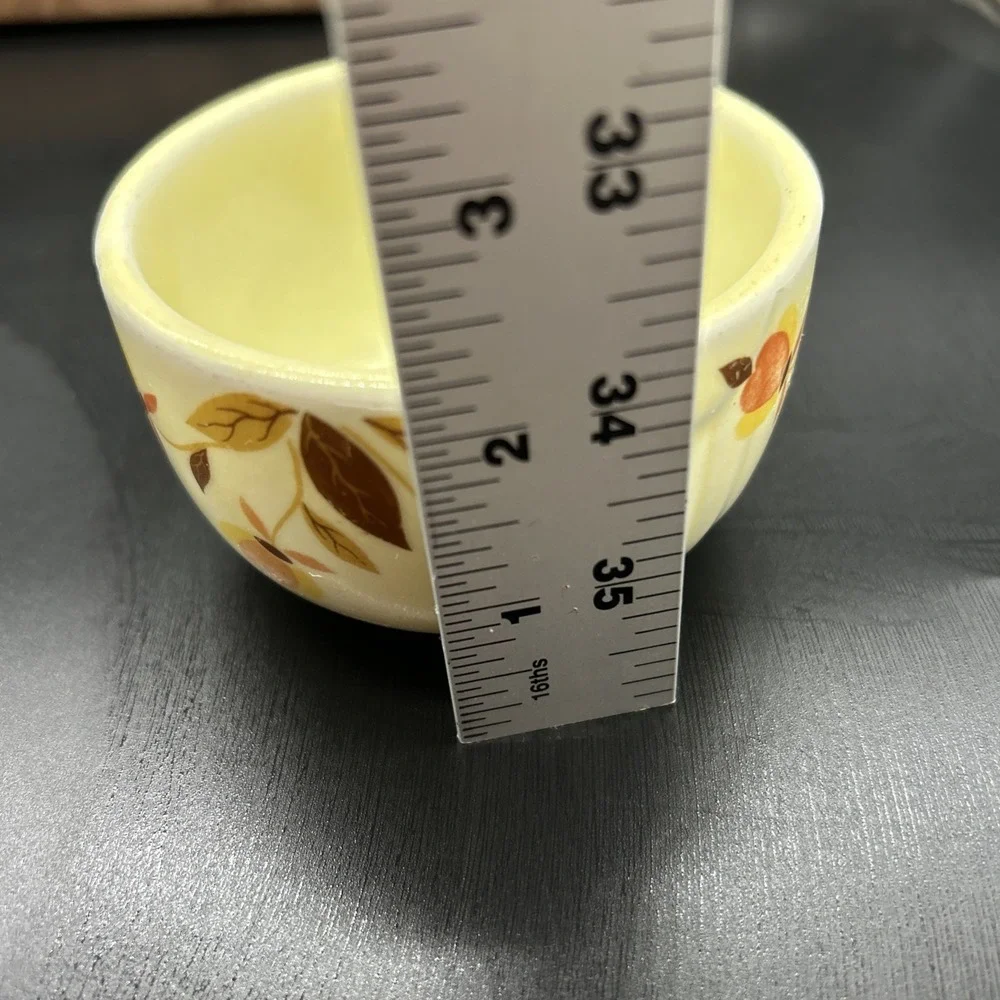 Vintage Hall's Superior Autumn Leaf Custard Bowl 3  1/2 X 2  1/4